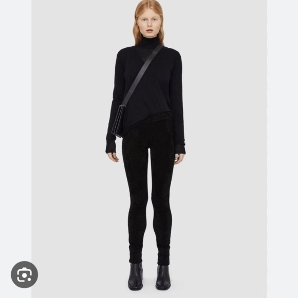 New Zara Black Faux Suede Highrise Leggings